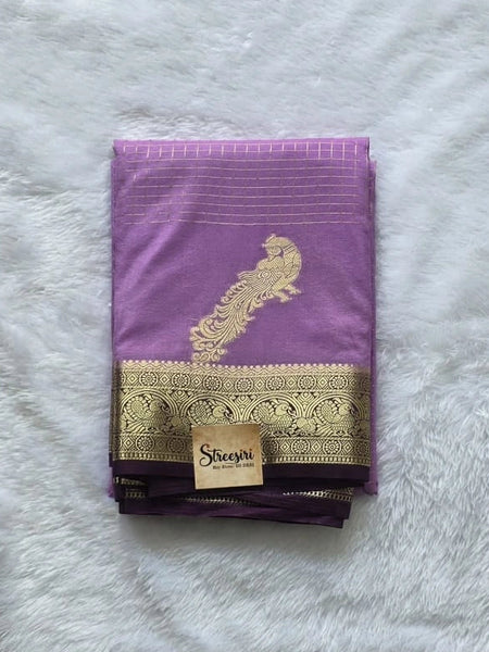 Semi Crepe Lavender And Purple