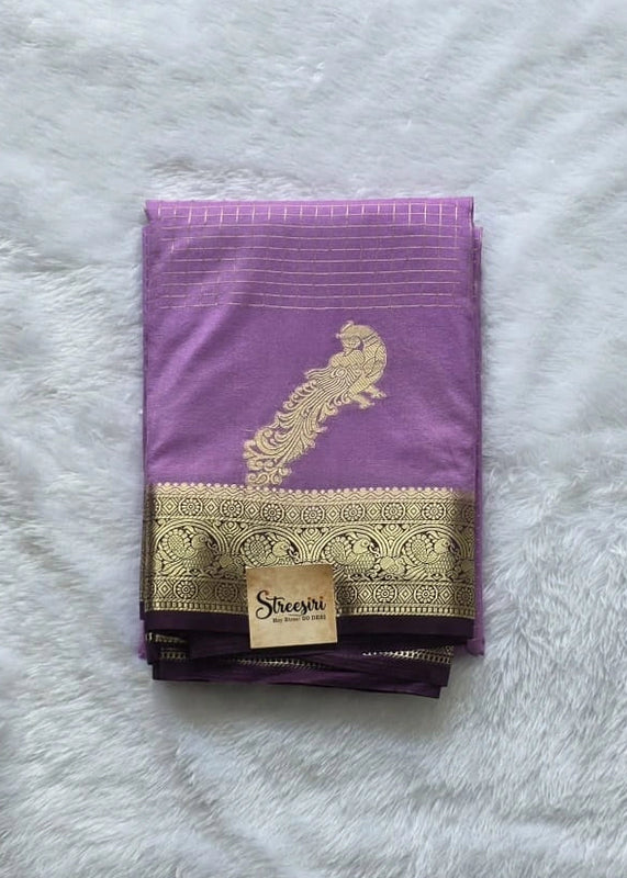 Semi Crepe Lavender And Purple