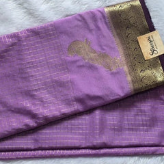 Semi Crepe Lavender And Purple