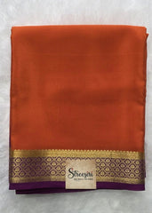 Pure Mysore Silk Orange Purple