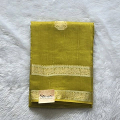 Semi Silk Yellow saree