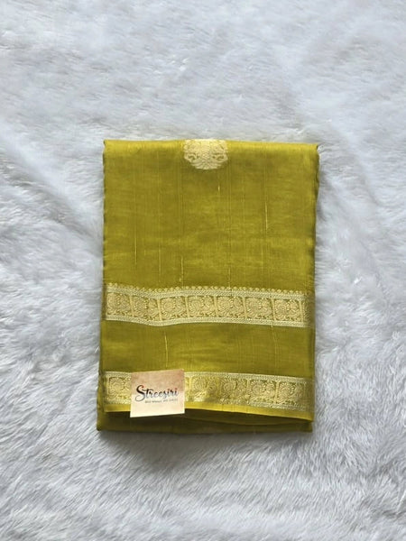 Semi Silk Yellow saree
