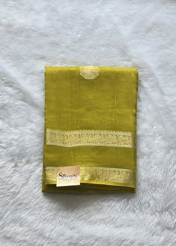 Semi Silk Yellow saree