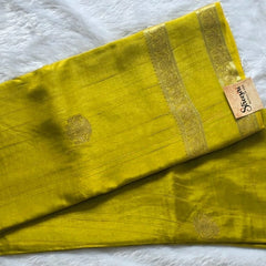 Semi Silk Yellow saree