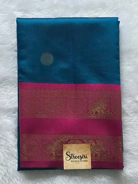 Temple Tower Semi Silk Saree