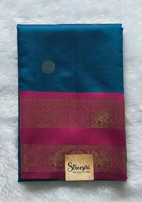 Temple Tower Semi Silk Saree
