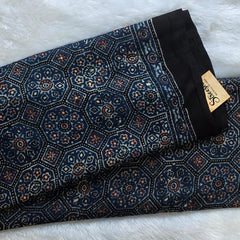 Pure Modal Black 1 Ajrak Print Saree
