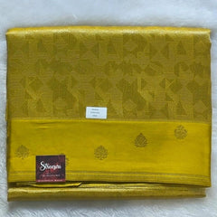 Brocade Mustard Tussar Silk Saree