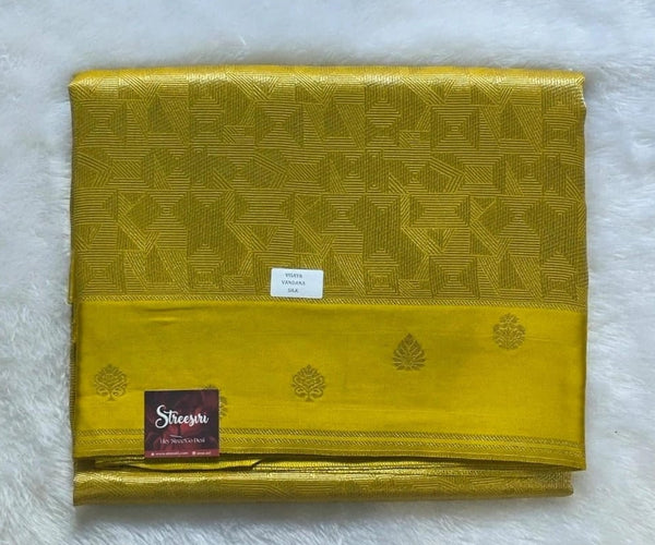 Brocade Mustard Tussar Silk Saree