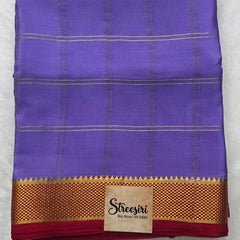 Pure Mysore Crepe Checks Saree