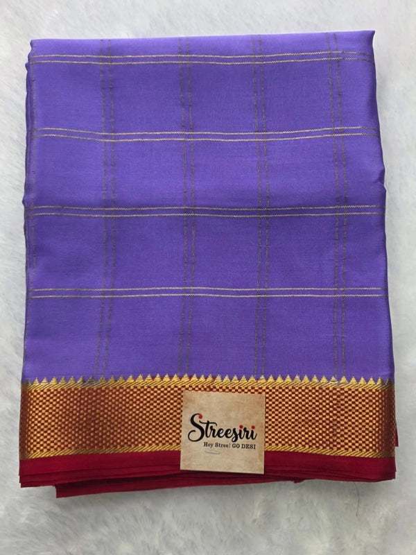 Pure Mysore Crepe Checks Saree