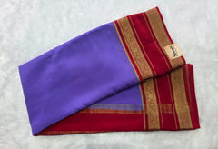 Pure Mysore Crepe Lavender Red