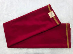 Pure Mysore Crepe Red Self