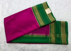 Pure Mysore Silk  Pink Green