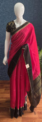 Semi Silk Bentex Border Pink Black