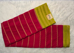 Crepe Silk Pink Parrot Green