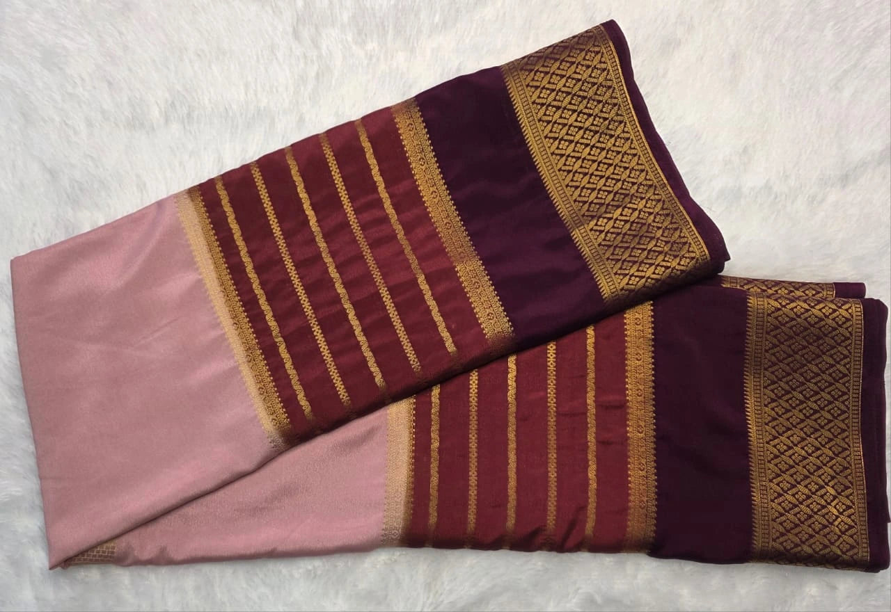 Crepe Silk Peach Brown