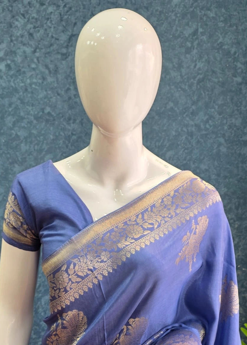 Semi Silk Blue Gold