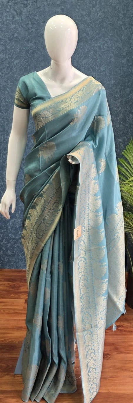 Semi Silk Light Ice Blue  Gold
