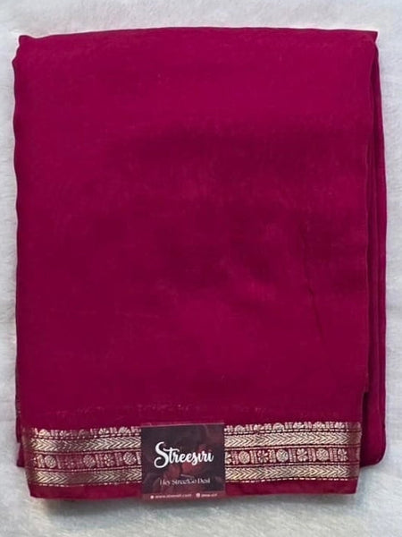 Assam contrast  Semi Silk Saree