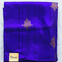 Floral Purple Raw Mango Silk Saree