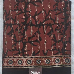 Pure Modal Ajrak Print Saree