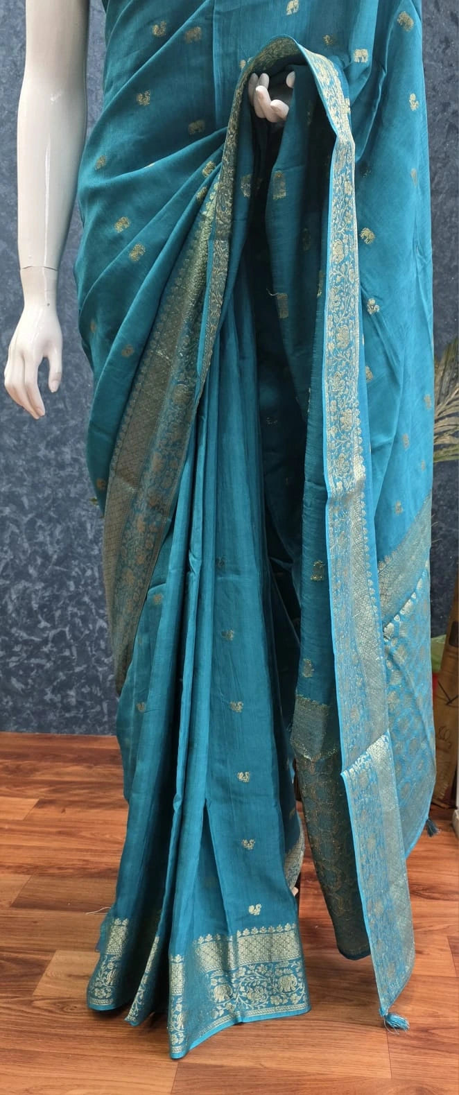 Semi silk Blue Navy Blue