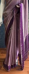 Fancy Saree Purple Gold Shine
