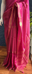 Semi Silk Middle Checks Pink wine