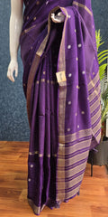 Semi Silk Middle Checks Purple Pink