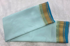 Pure Mysore Silk Blue Ice Blue