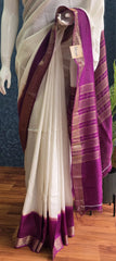 Viscose Checks White Purple