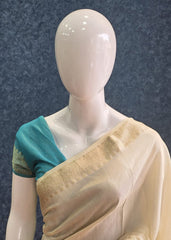 Semi Silk Cream Blue