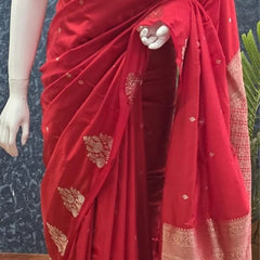 Semi Silk Butta Blouse Saree