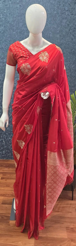 Semi Silk Butta Blouse Saree