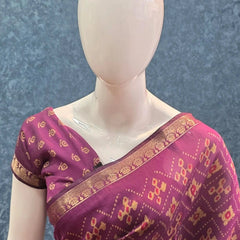 Soft Purple Semi Silk Saree