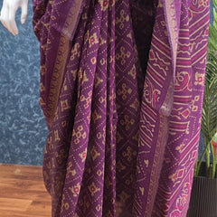 Soft Purple Semi Silk Saree