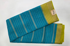 Crepe Silk Blue Parrot Green