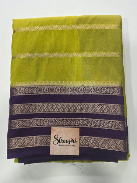 Contrast Semi Crepe Silk Saree