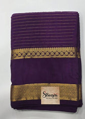 Crepe Silk Purple Gold