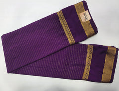 Crepe Silk Purple Gold