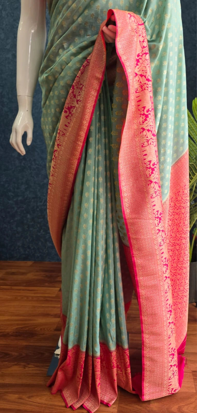 Gorgette Contrast Pista Green Pink