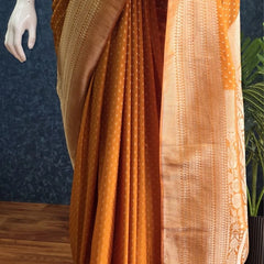 Small Butta Gorgette Crepe Saree