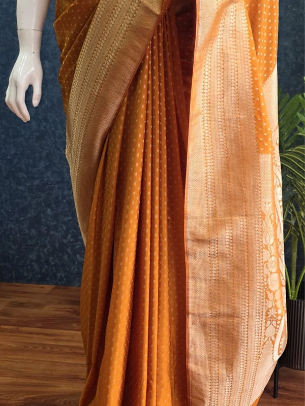 Small Butta Gorgette Crepe Saree
