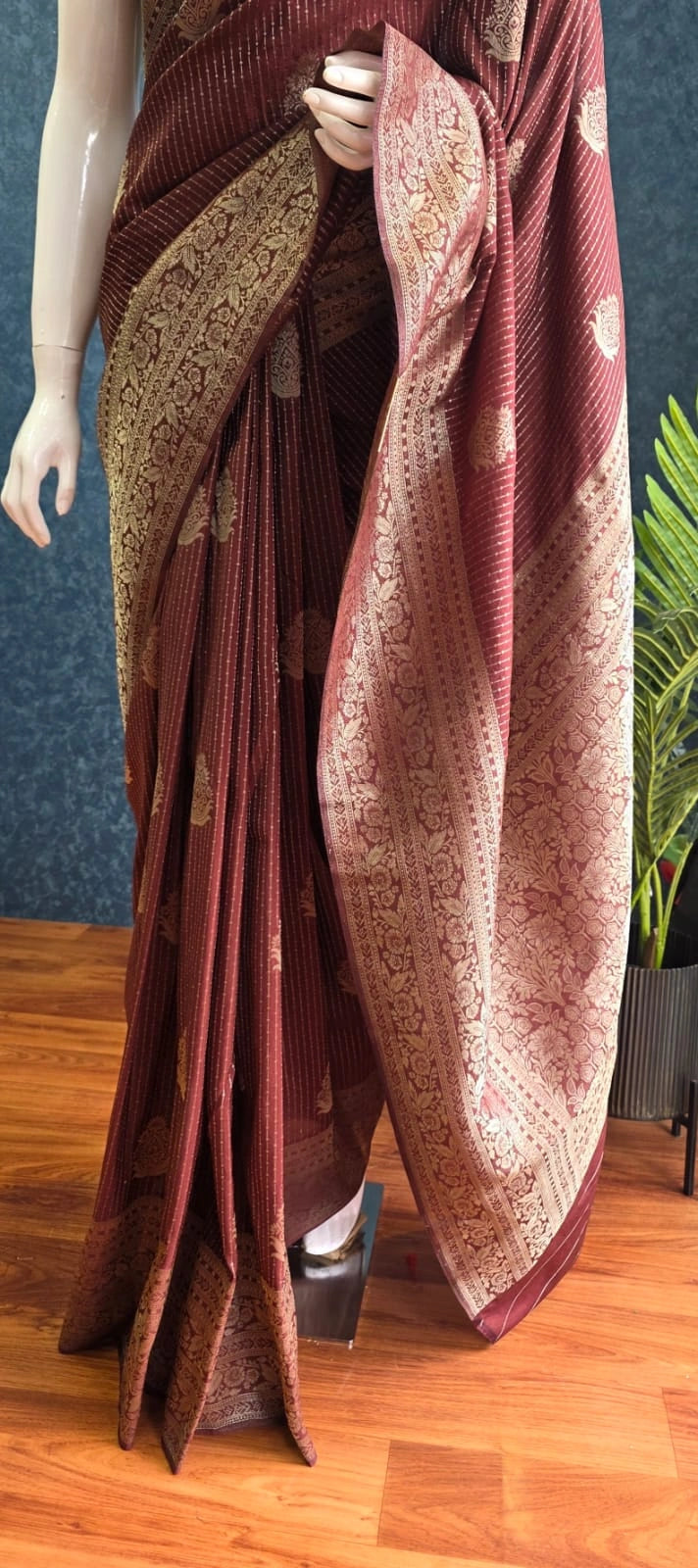 Gorgette Lines Dark Brown