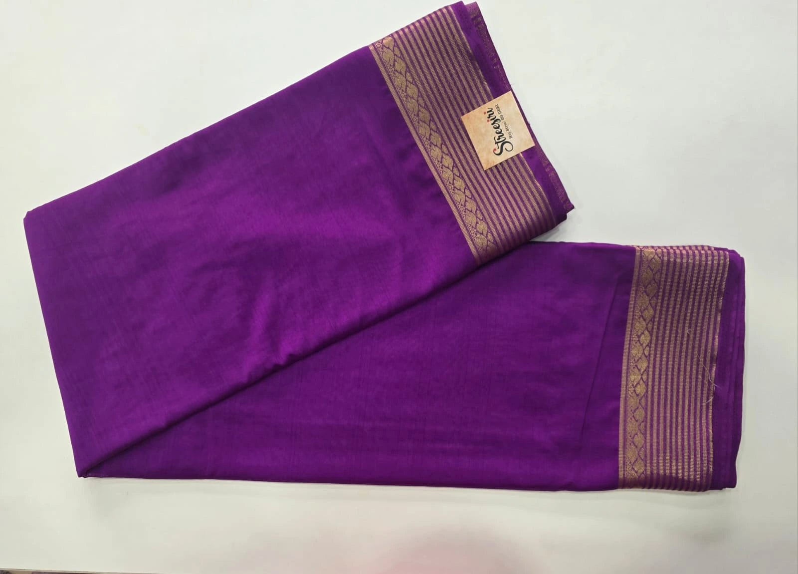 Crepe Plain Purple Gold