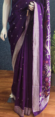 Raw Tussar Silk Purple