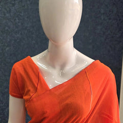 Bengal Orange Cotton Saree