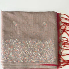 Embroidered Tussar Saree