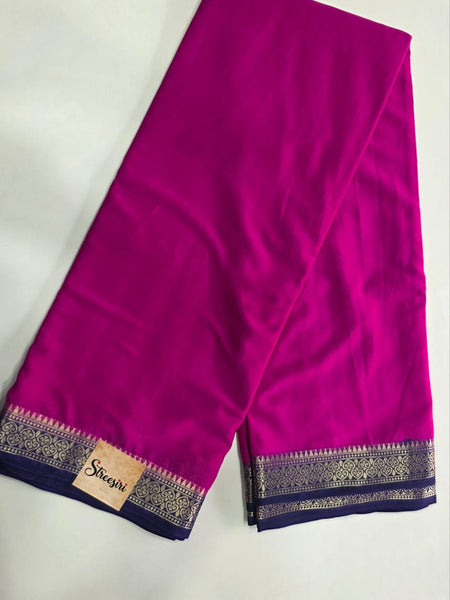 Contrast Semi Crepe Silk Saree